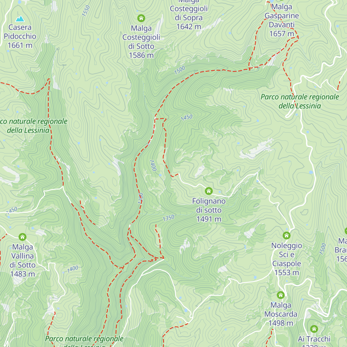 Folignano di fondo map