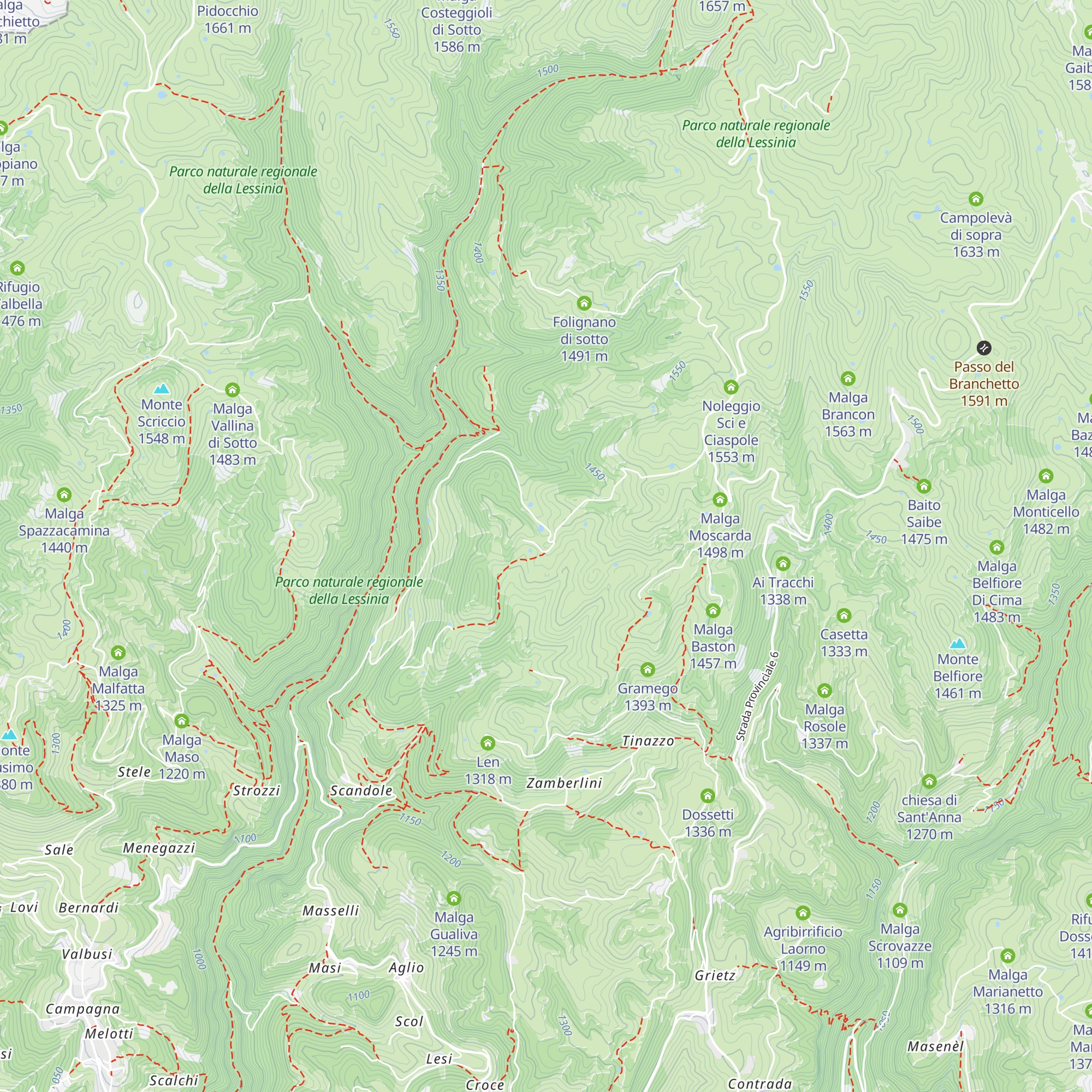 Malga Masetto map