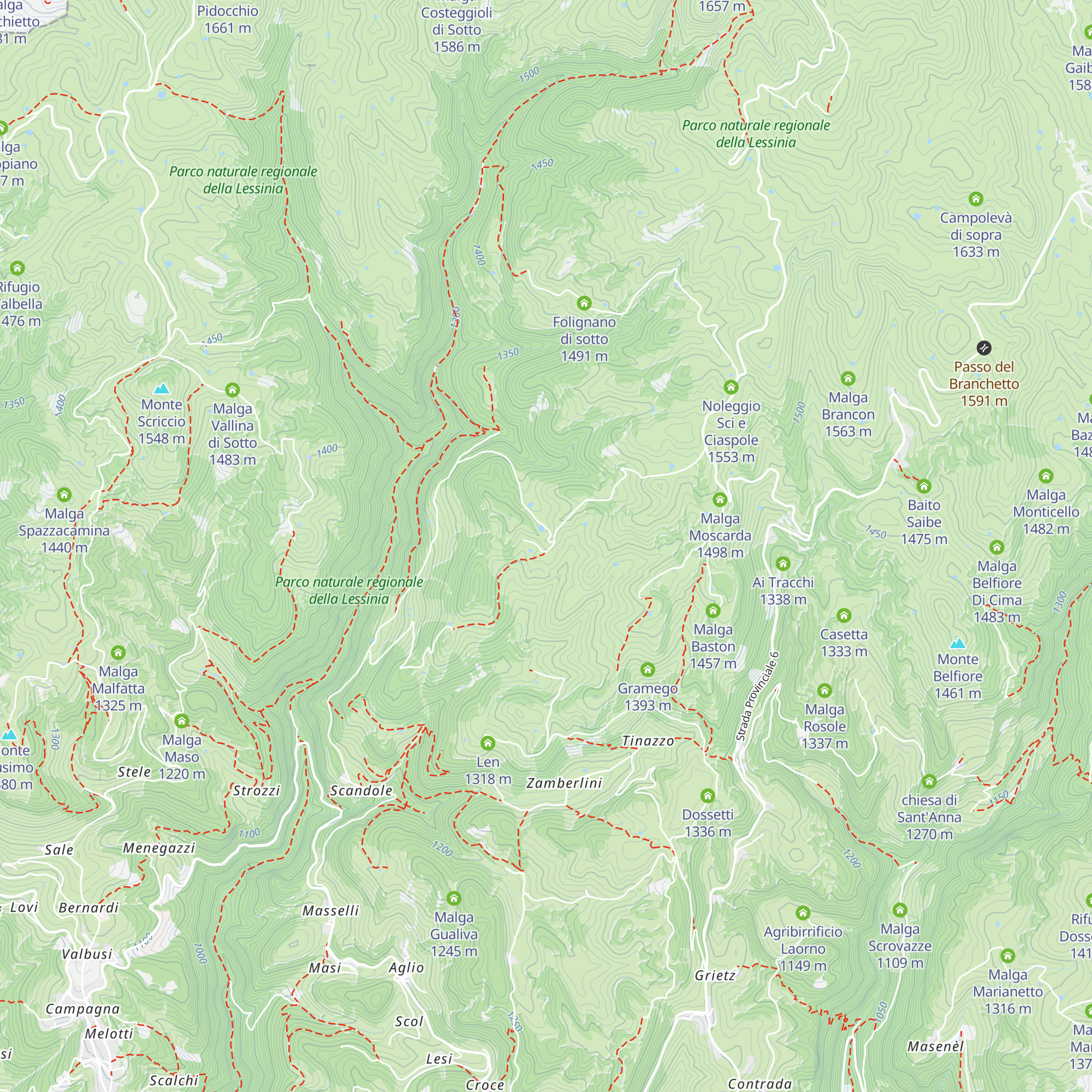 Malga Masetto map