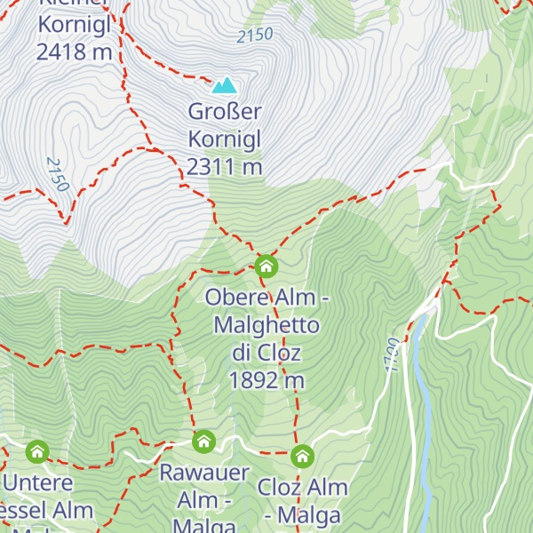 Map of Obere Alm - Malghetto di Cloz