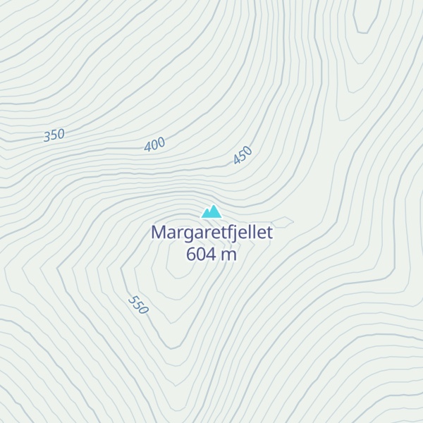 Map of Margaretfjellet