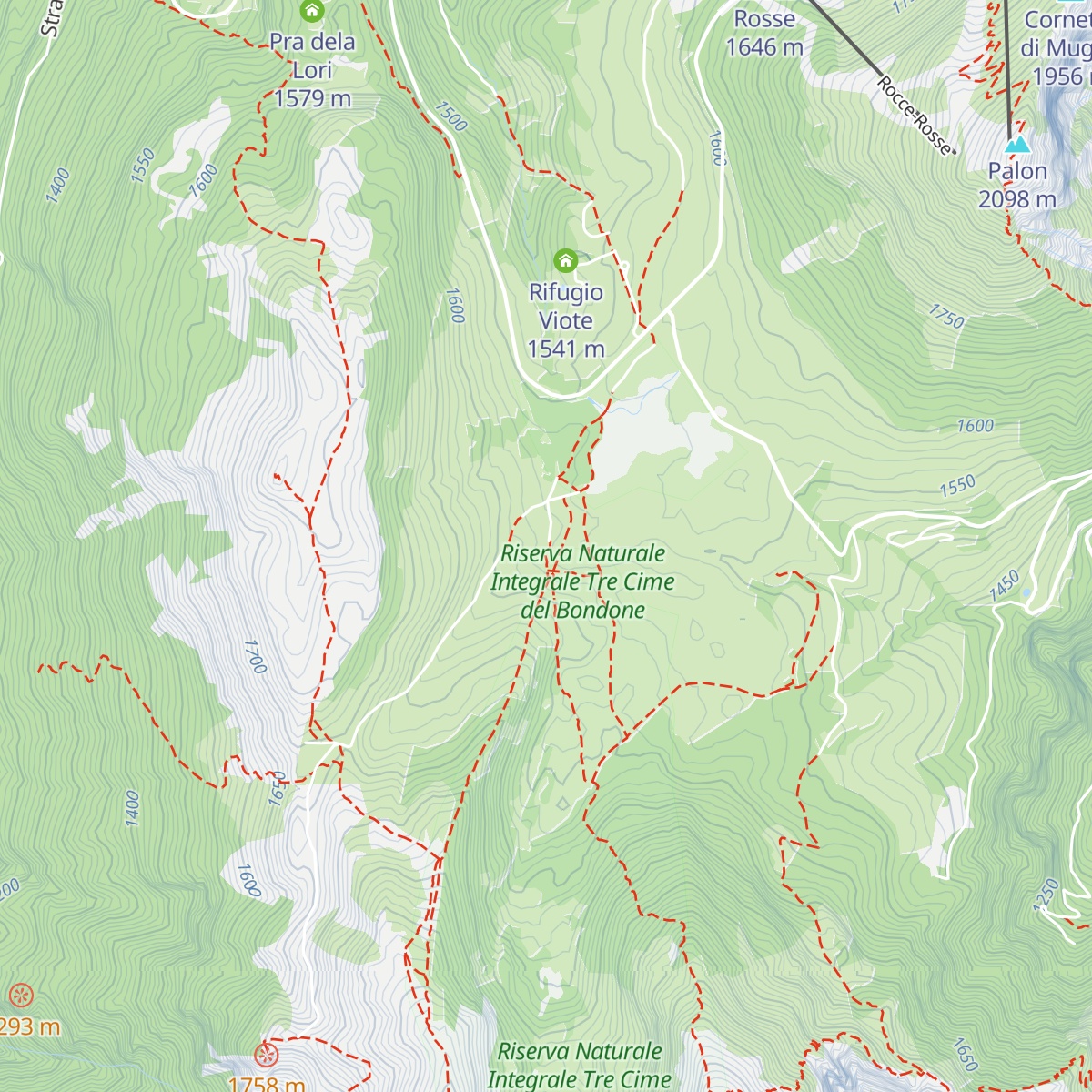 Malga Fragari map