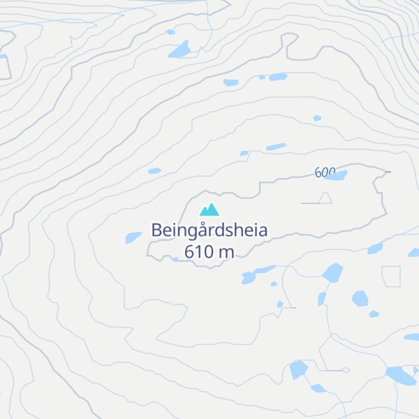 Map of Beingårdsheia
