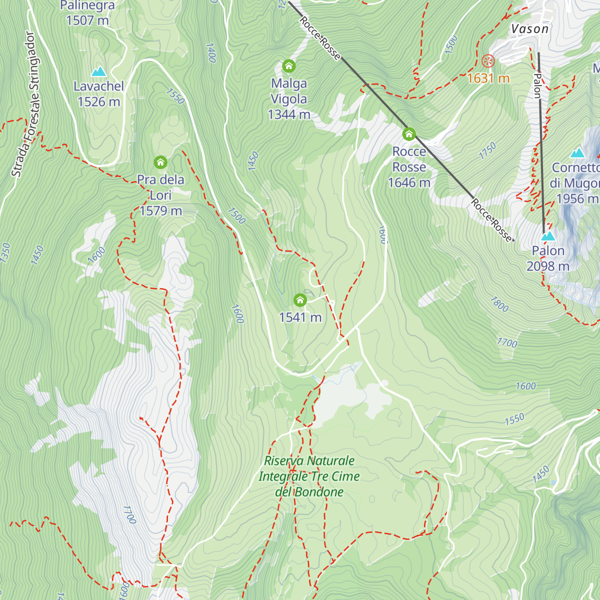 Rifugio Viote map