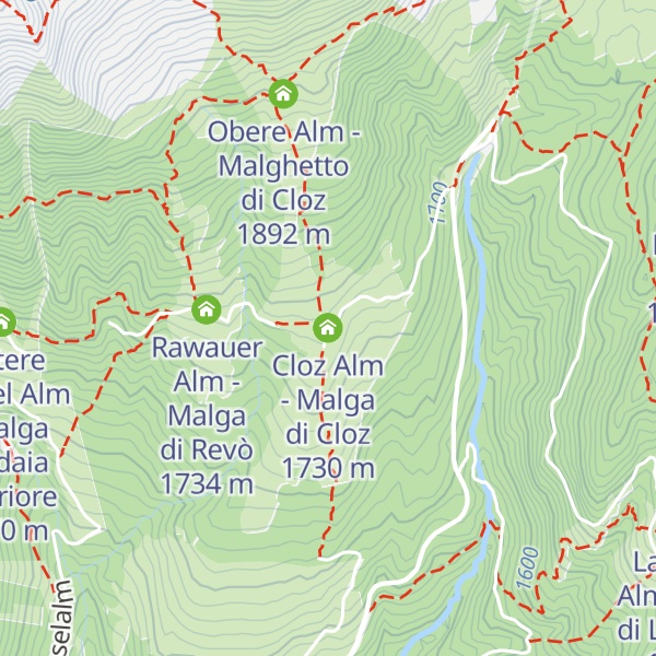 Map of Cloz Alm - Malga di Cloz