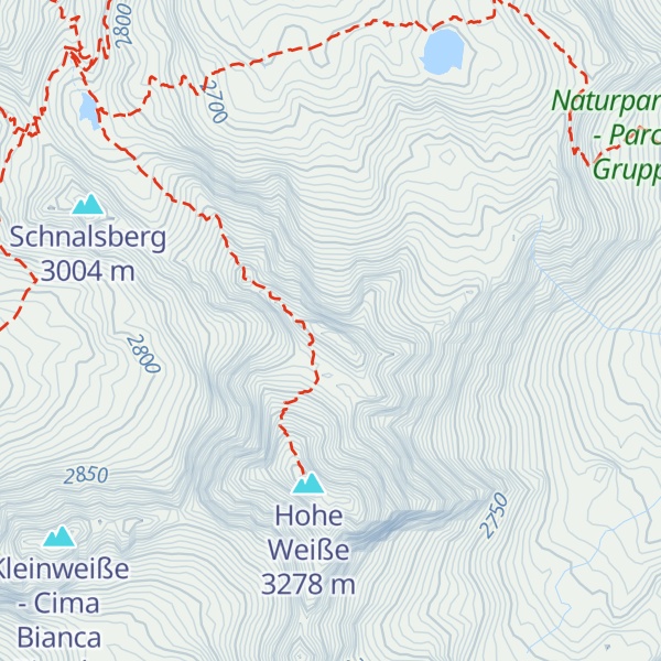 Map of Grafspitz - Cima della Grava