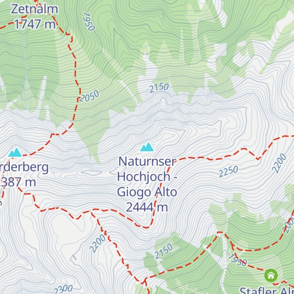 Map of Naturnser Hochjoch - Giogo Alto