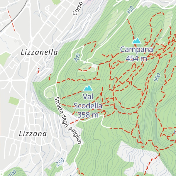 Map of Val Scodella