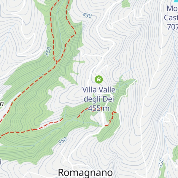 Map of Villa Gazzola, Salvi detta "La Colombara"