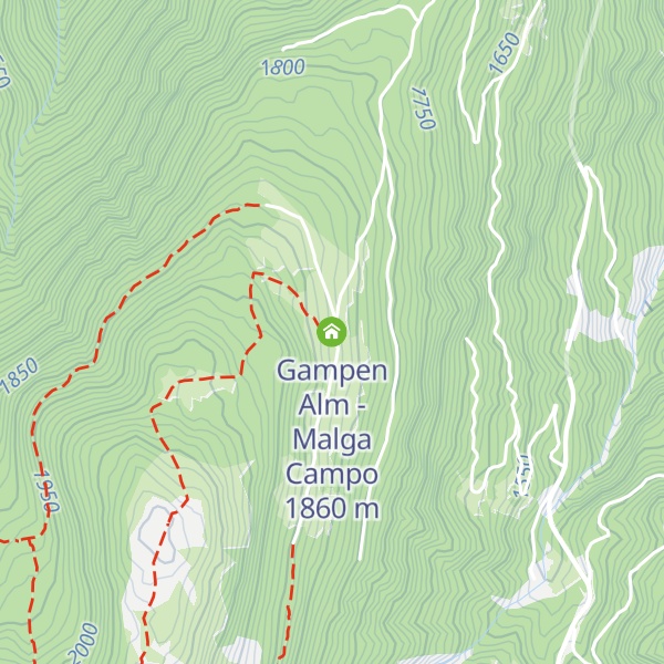 Map of Gampen Alm - Malga Campo