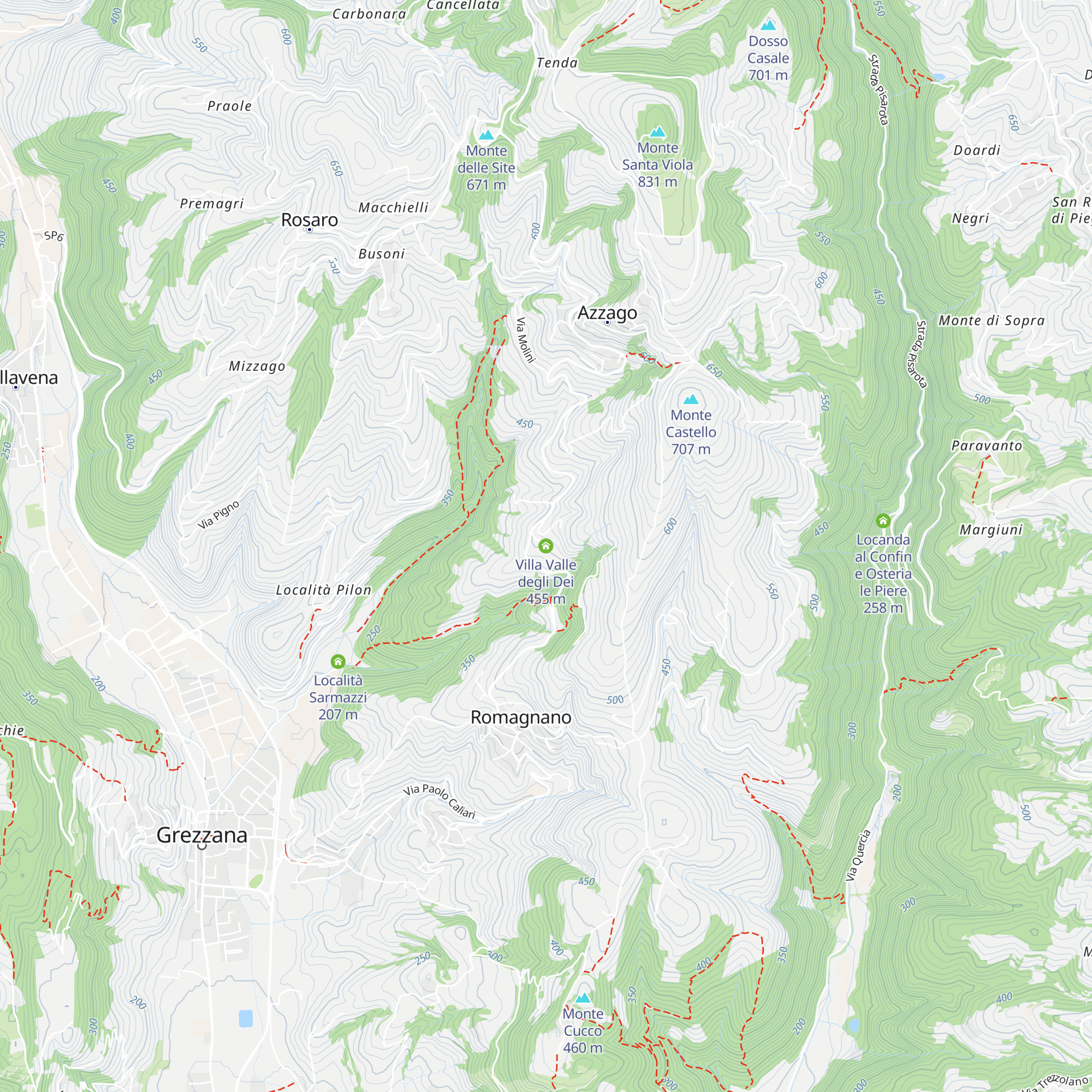 Villa Valle degli Dei map