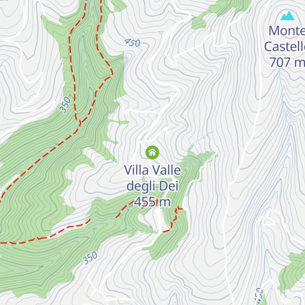 Map of Villa Valle degli Dei