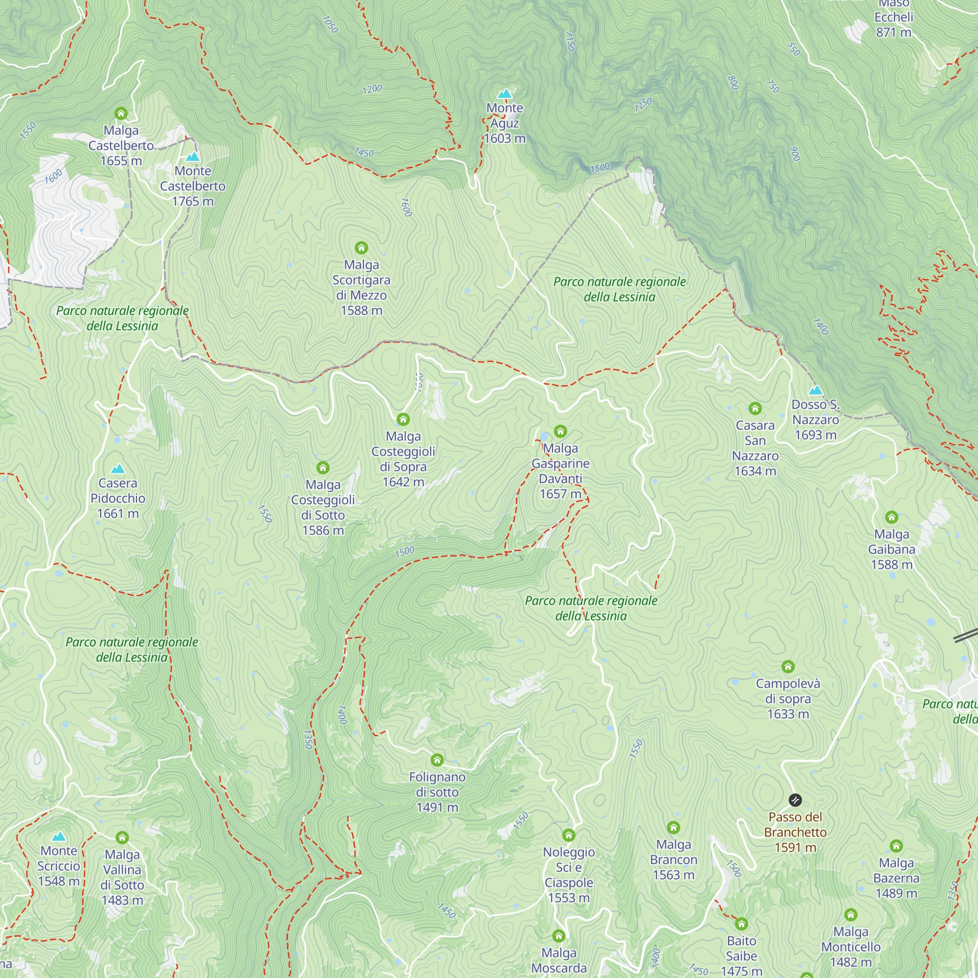 Malga Cornicello map
