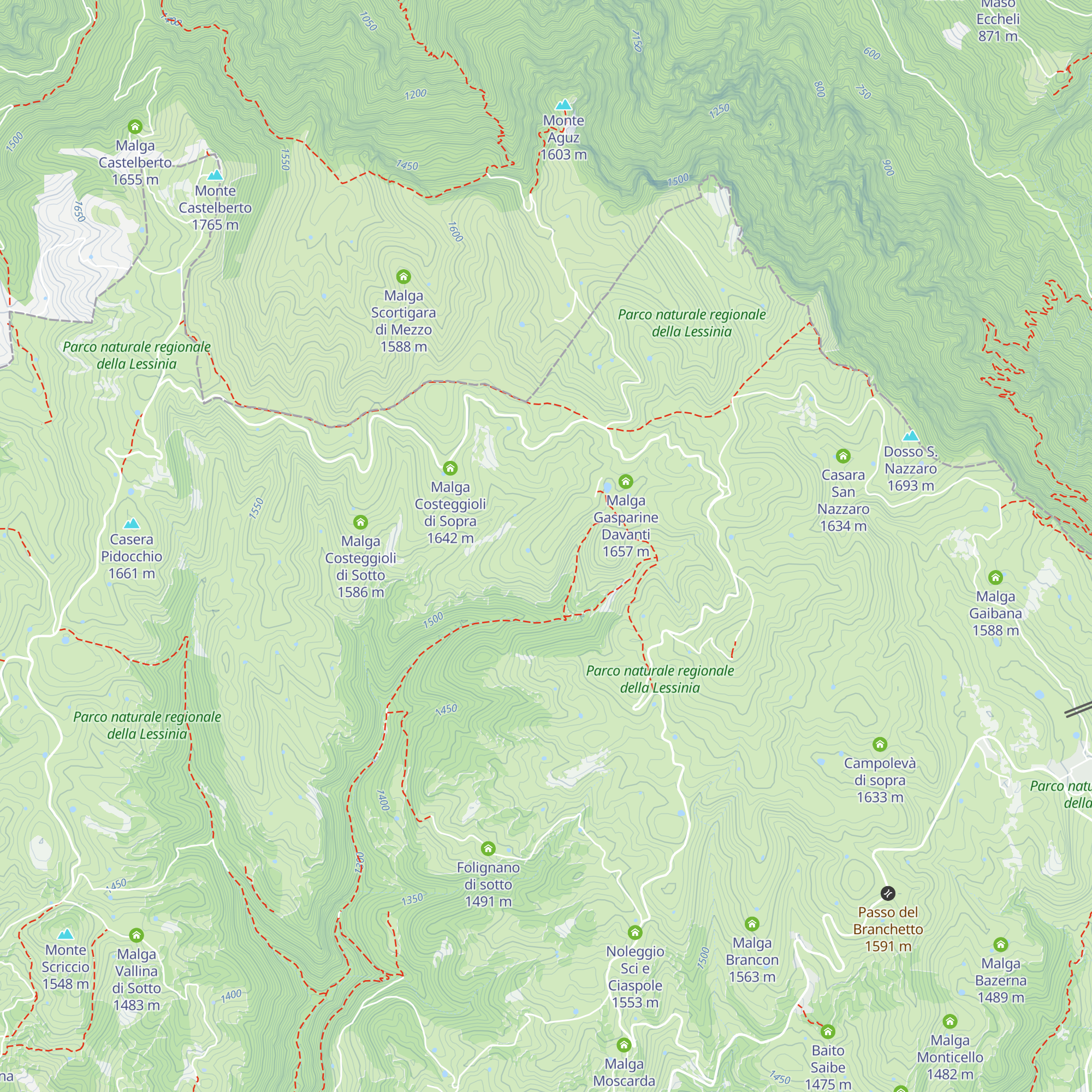Malga Cornicello map