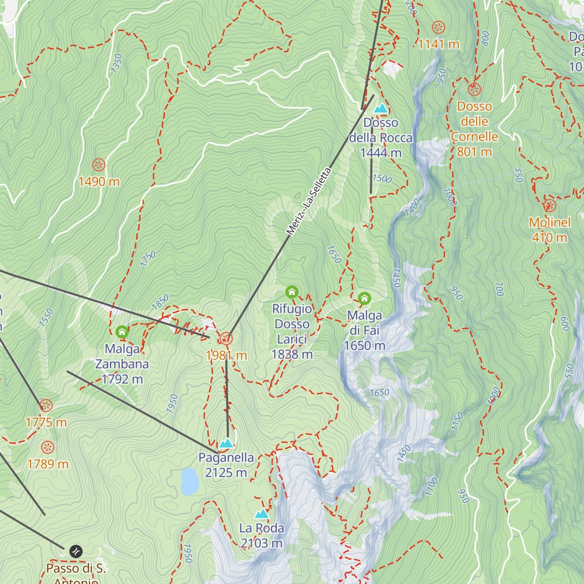 Rifugio Dosso Larici map