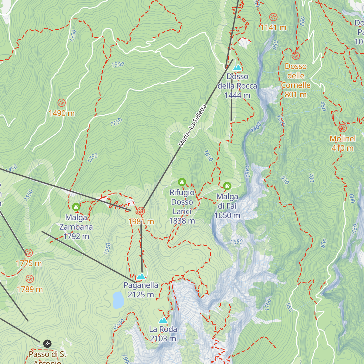 Rifugio Dosso Larici map