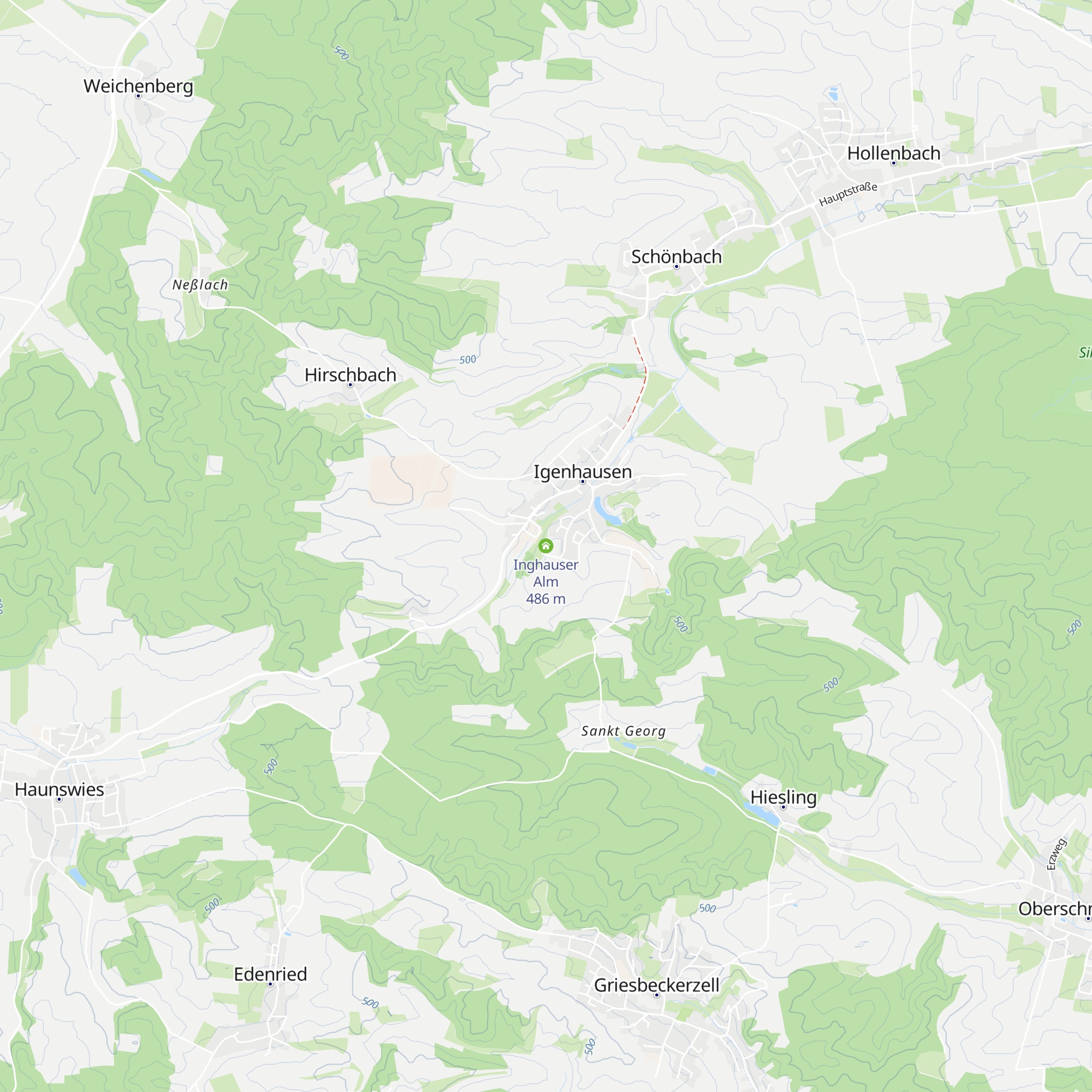 Inghauser Alm map