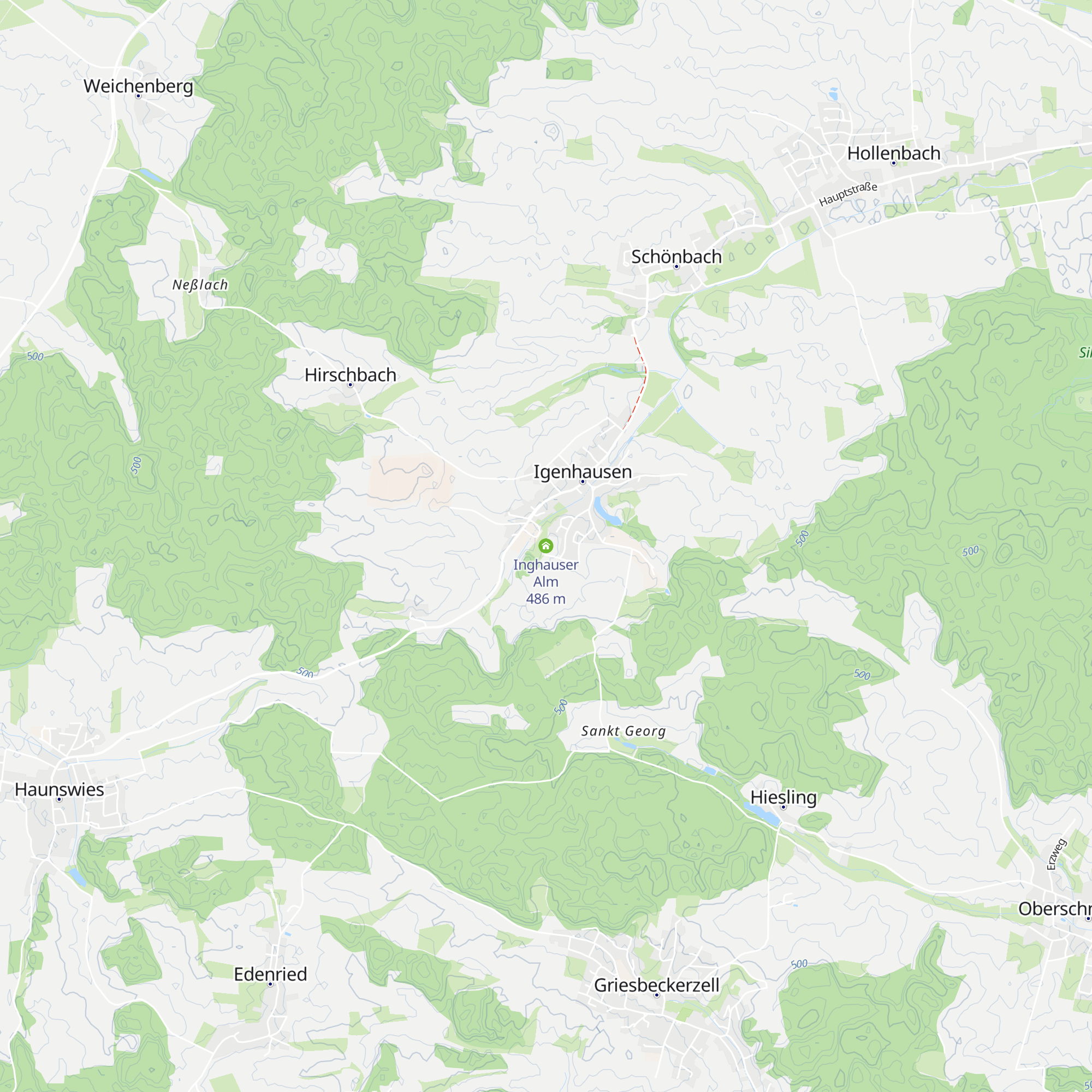 Inghauser Alm map