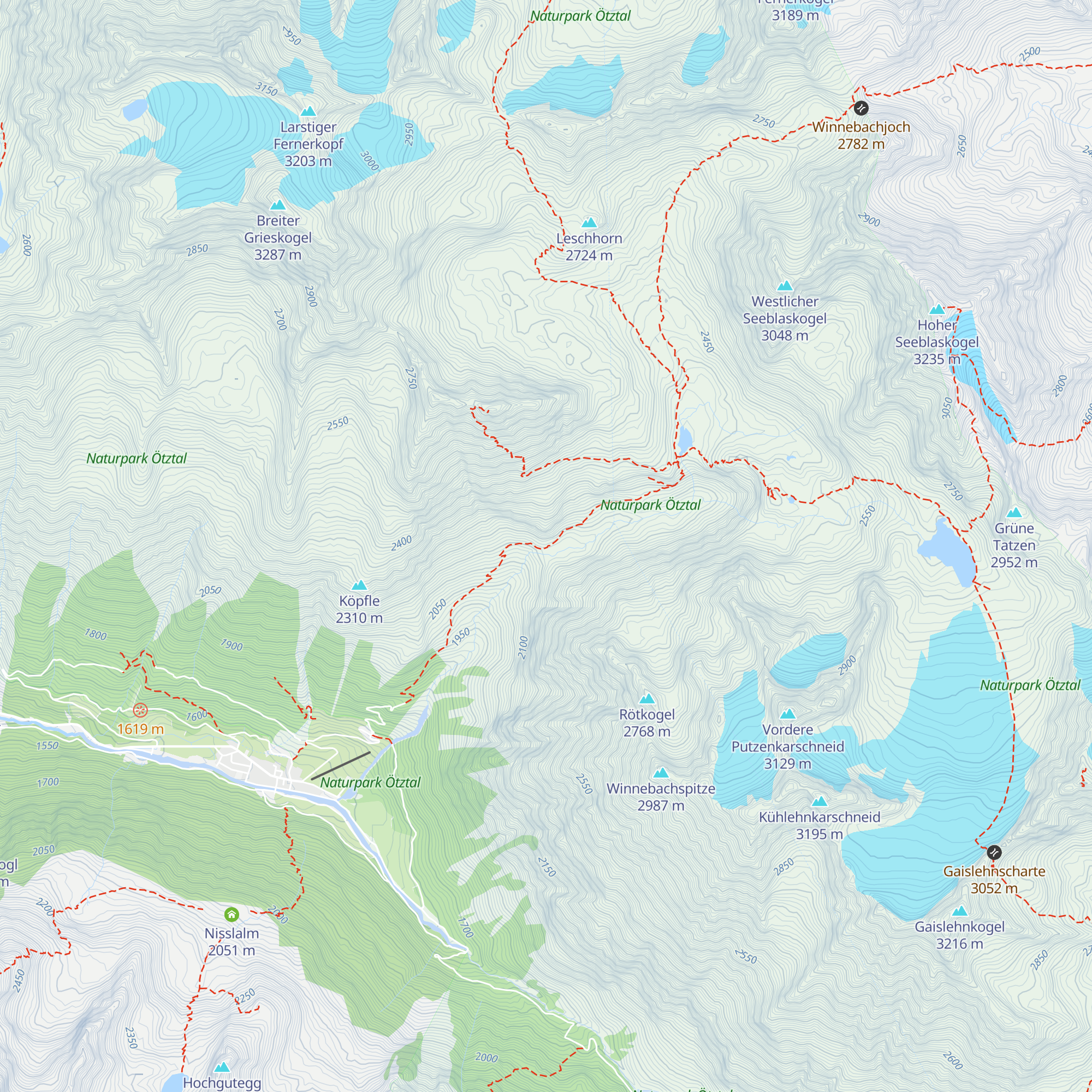 Winnebachalp Hütte map