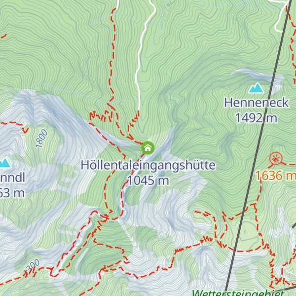 Map of Höllentaleingangshütte