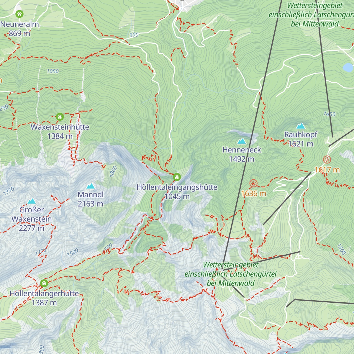 Höllentaleingangshütte map