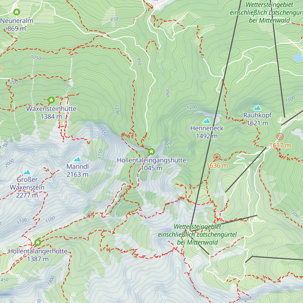 Höllentaleingangshütte map