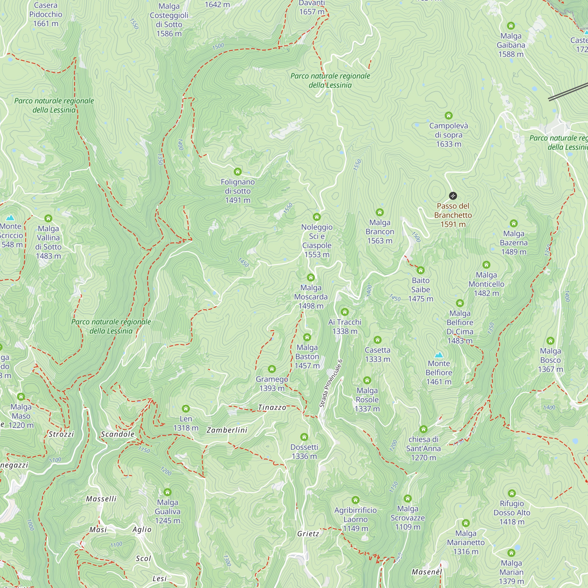 Malga Broletto map