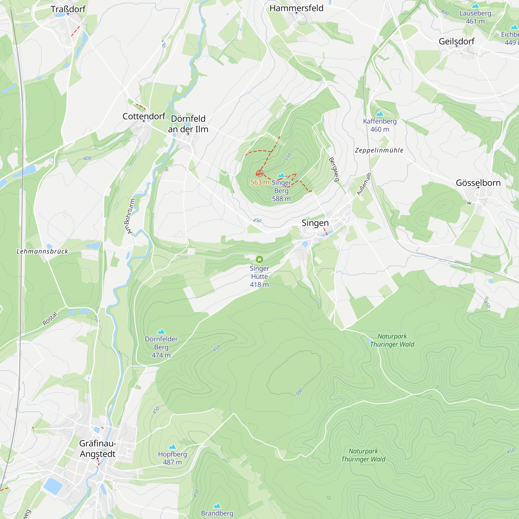 Singer Hütte map