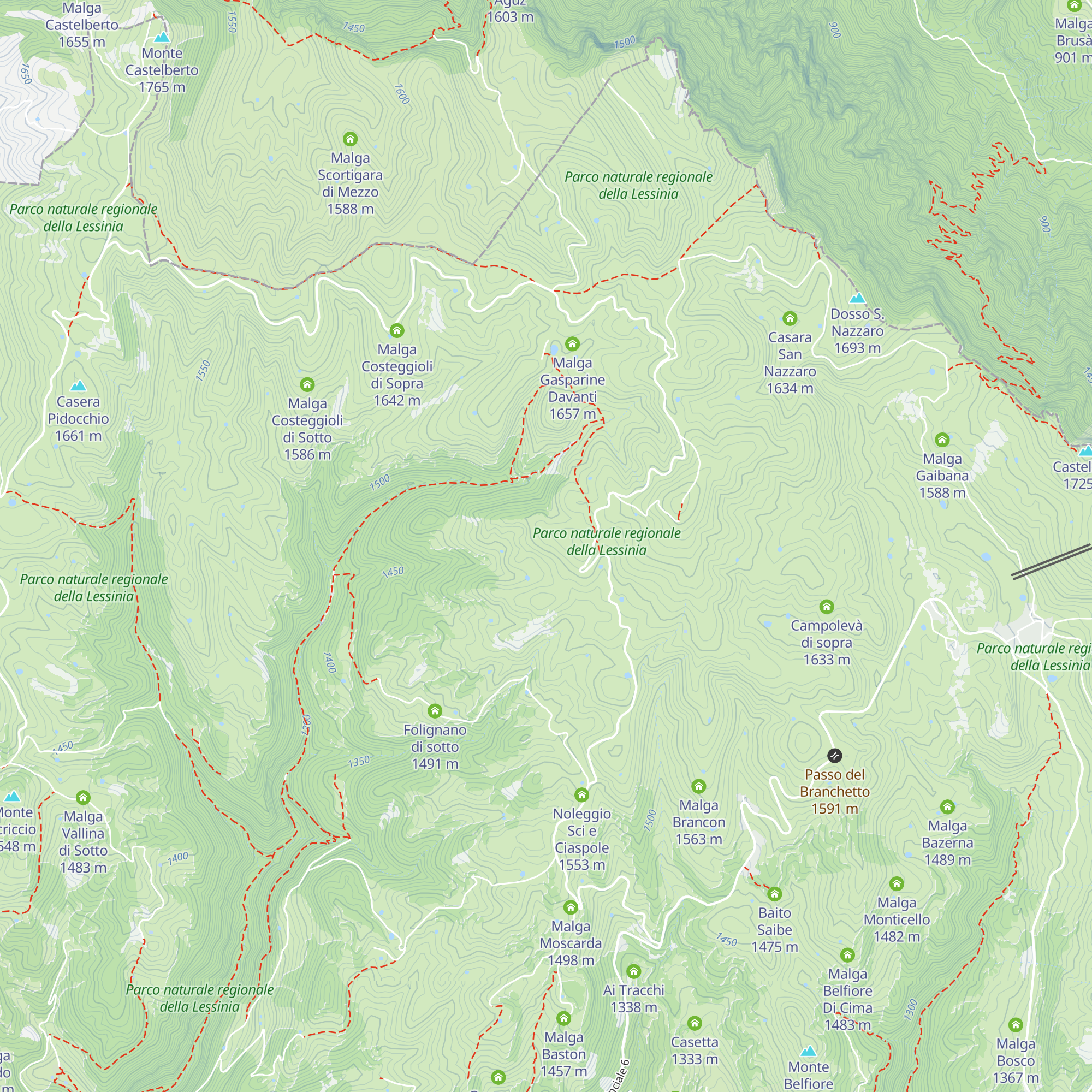 Folignano di cima map