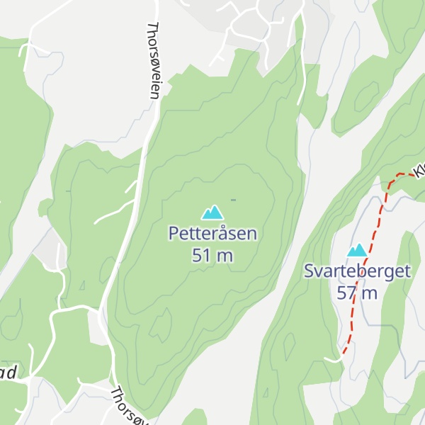 Map of Petteråsen