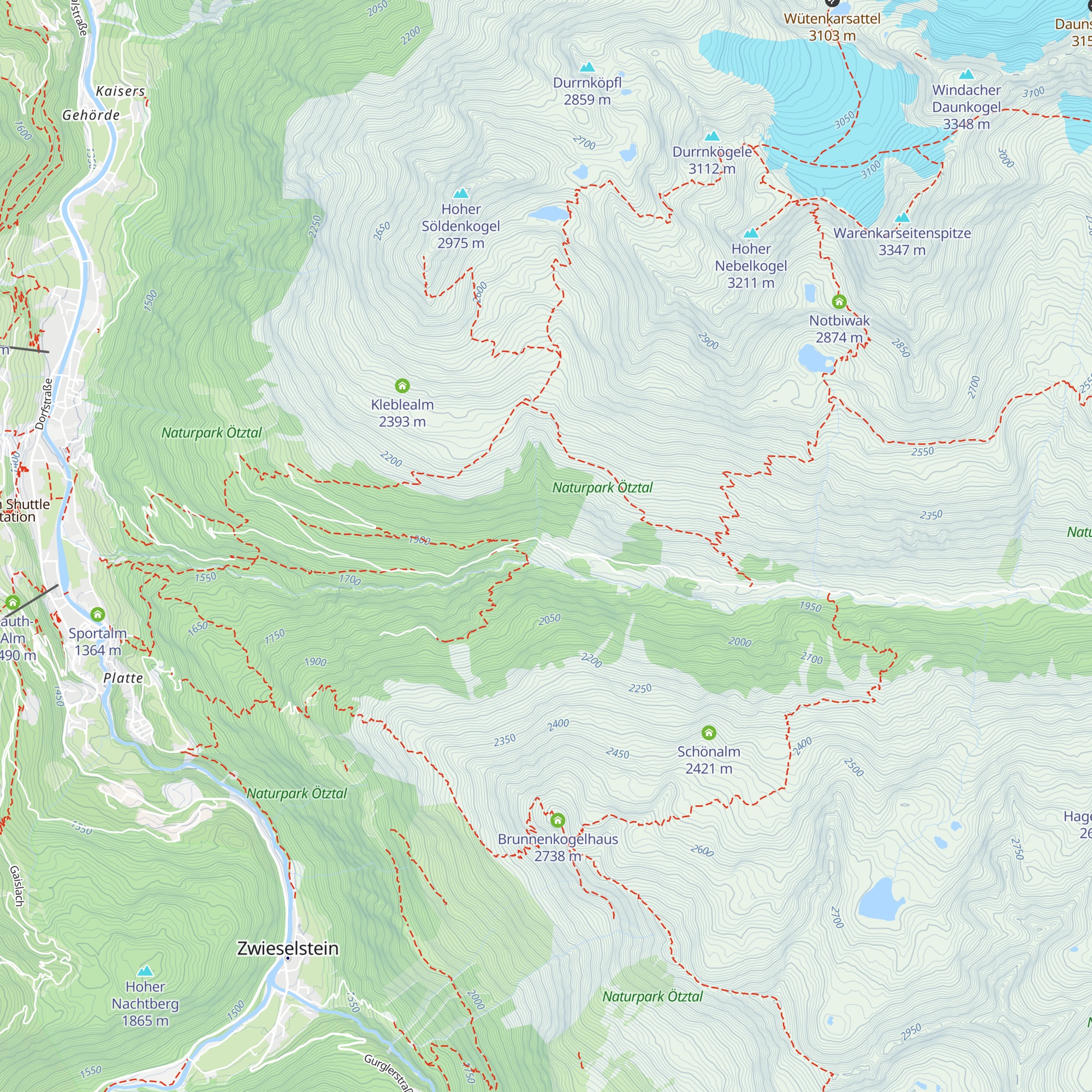Lochle Alm map
