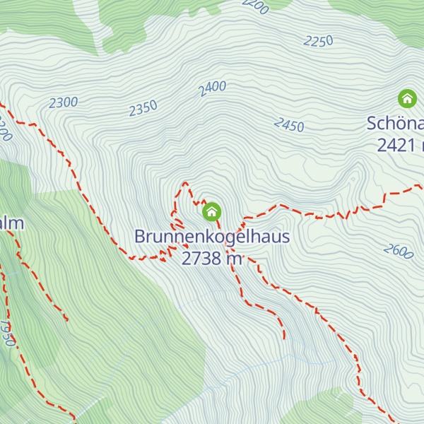 Map of Brunnenkogelhaus