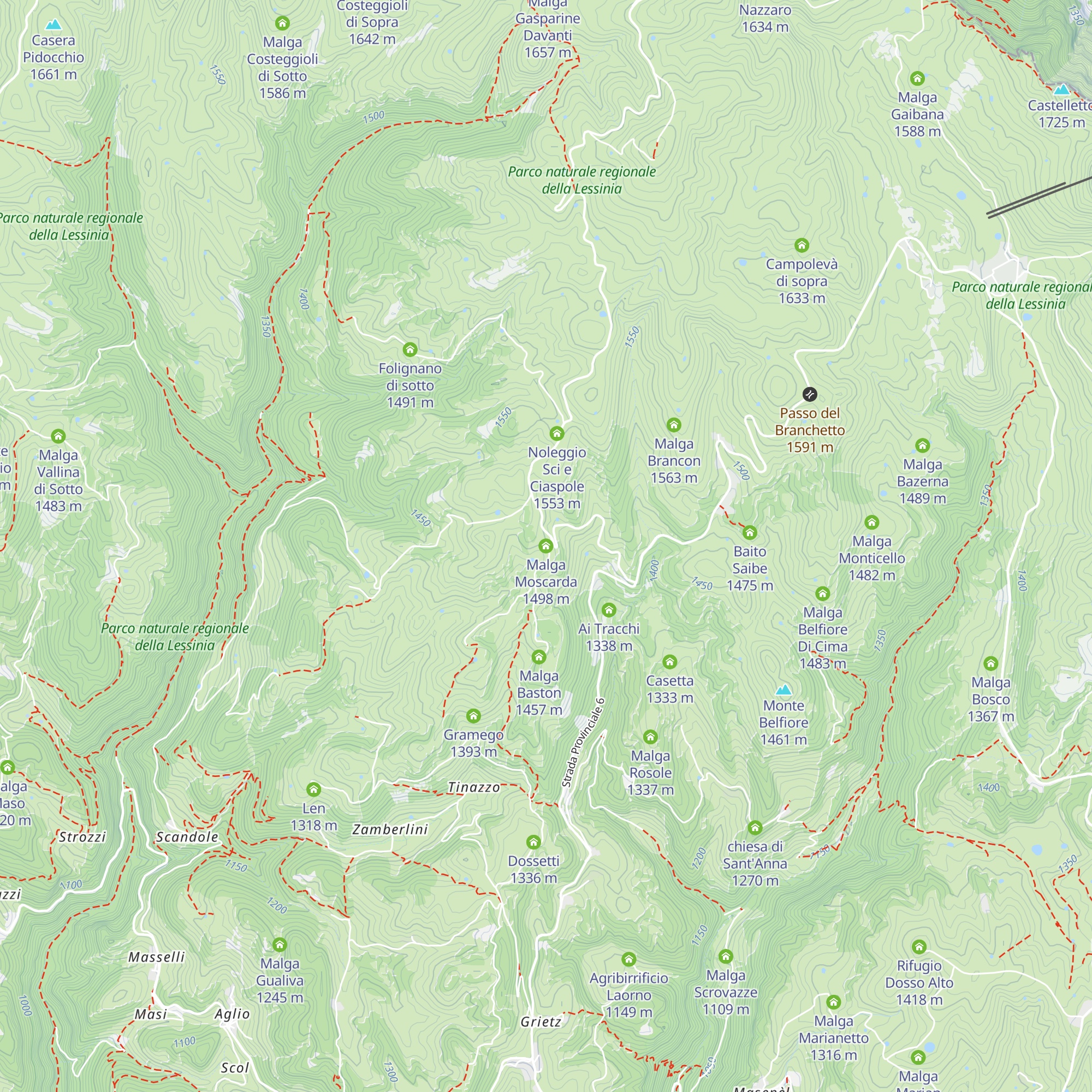 Malga Moscarda map