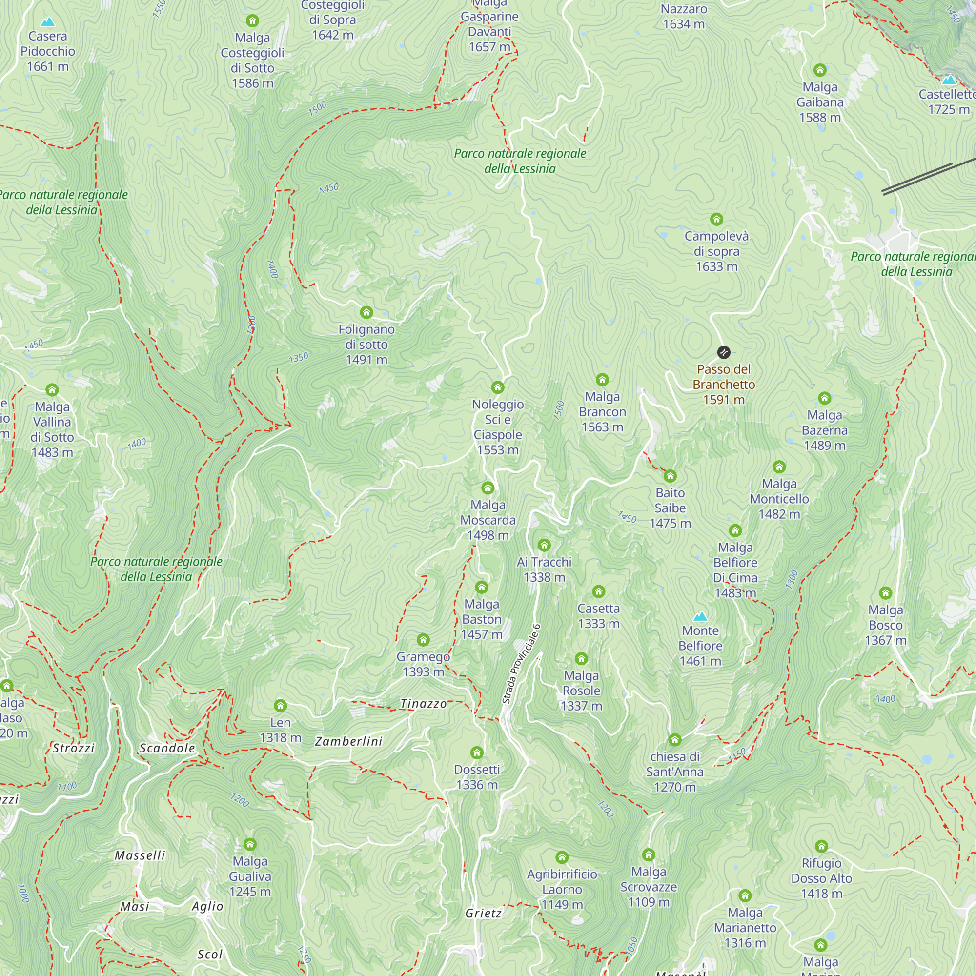 Malga Moscarda map