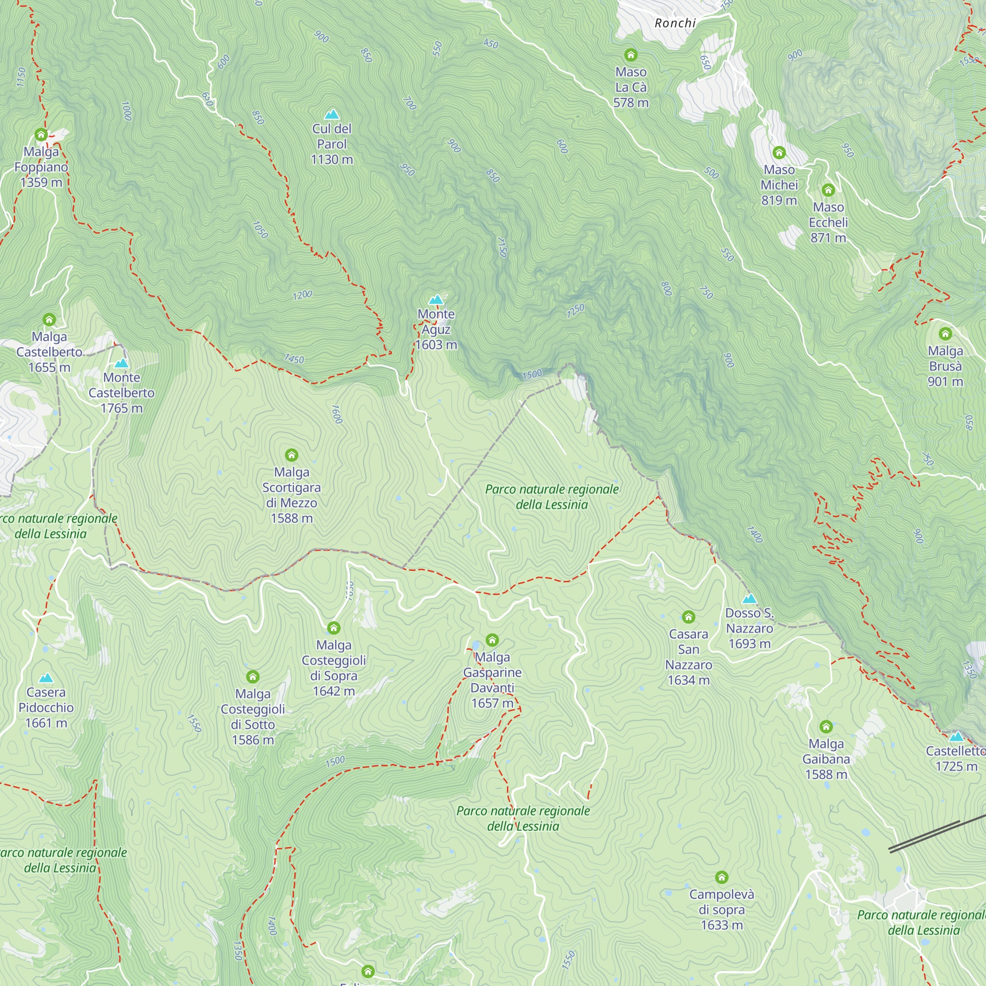 Malga Gasparine di mezzo map