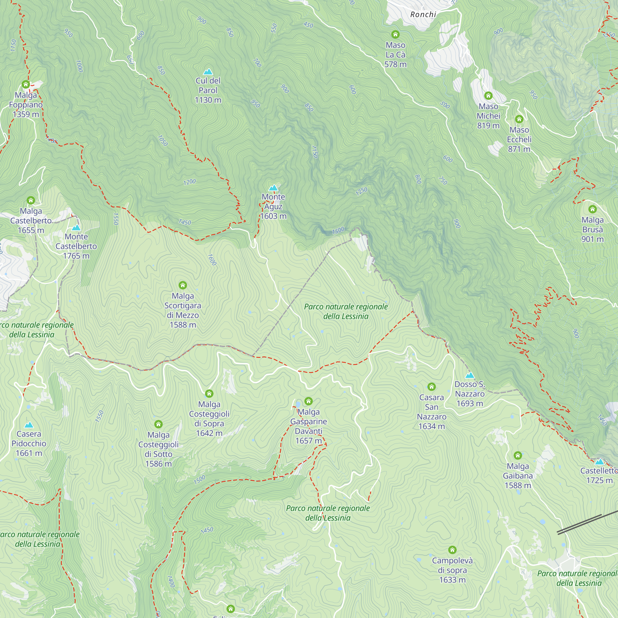 Malga Gasparine di mezzo map