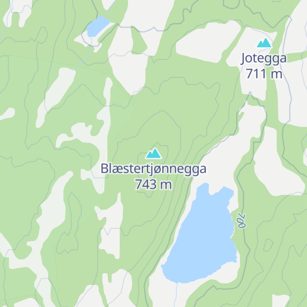 Map of Blæstertjønnegga