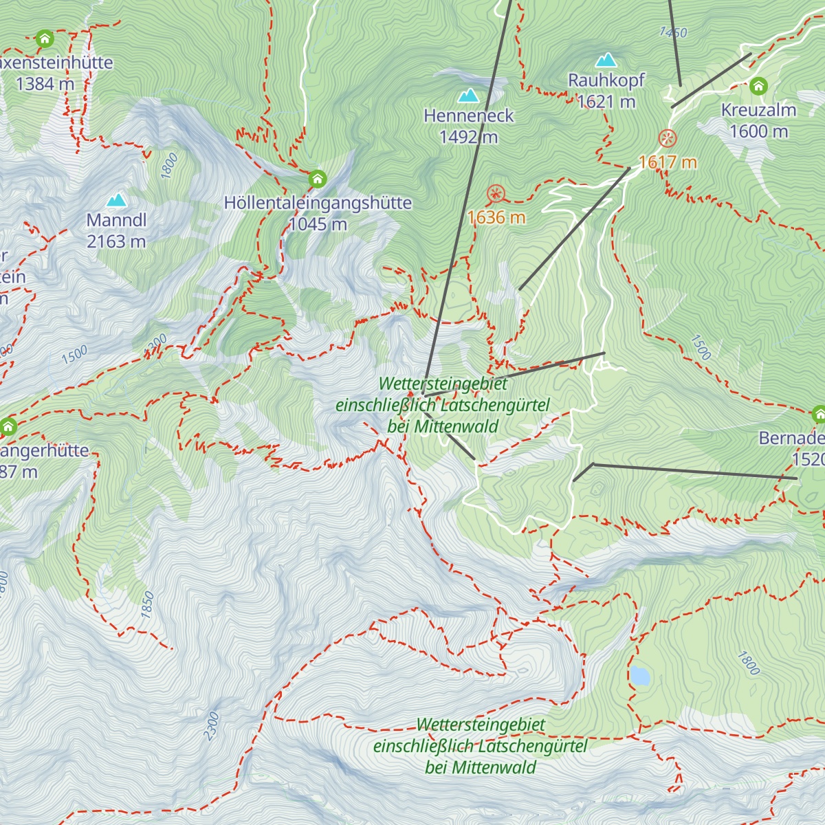 Bergwachthütte Osterfelderhütte map