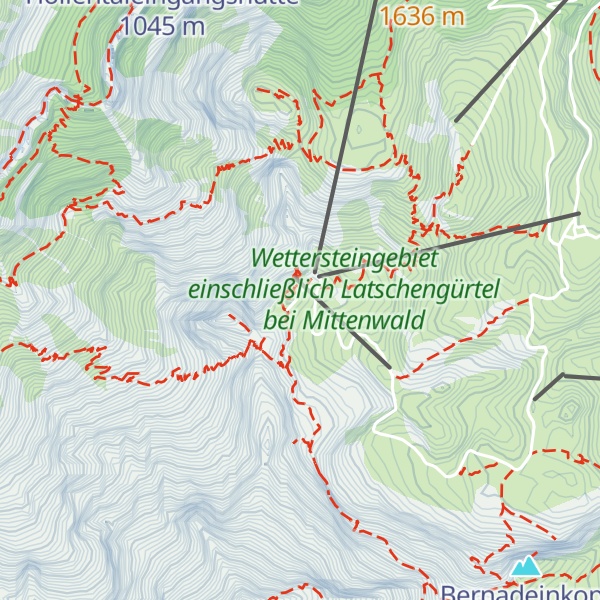 Map of Bergwachthütte Osterfelderhütte
