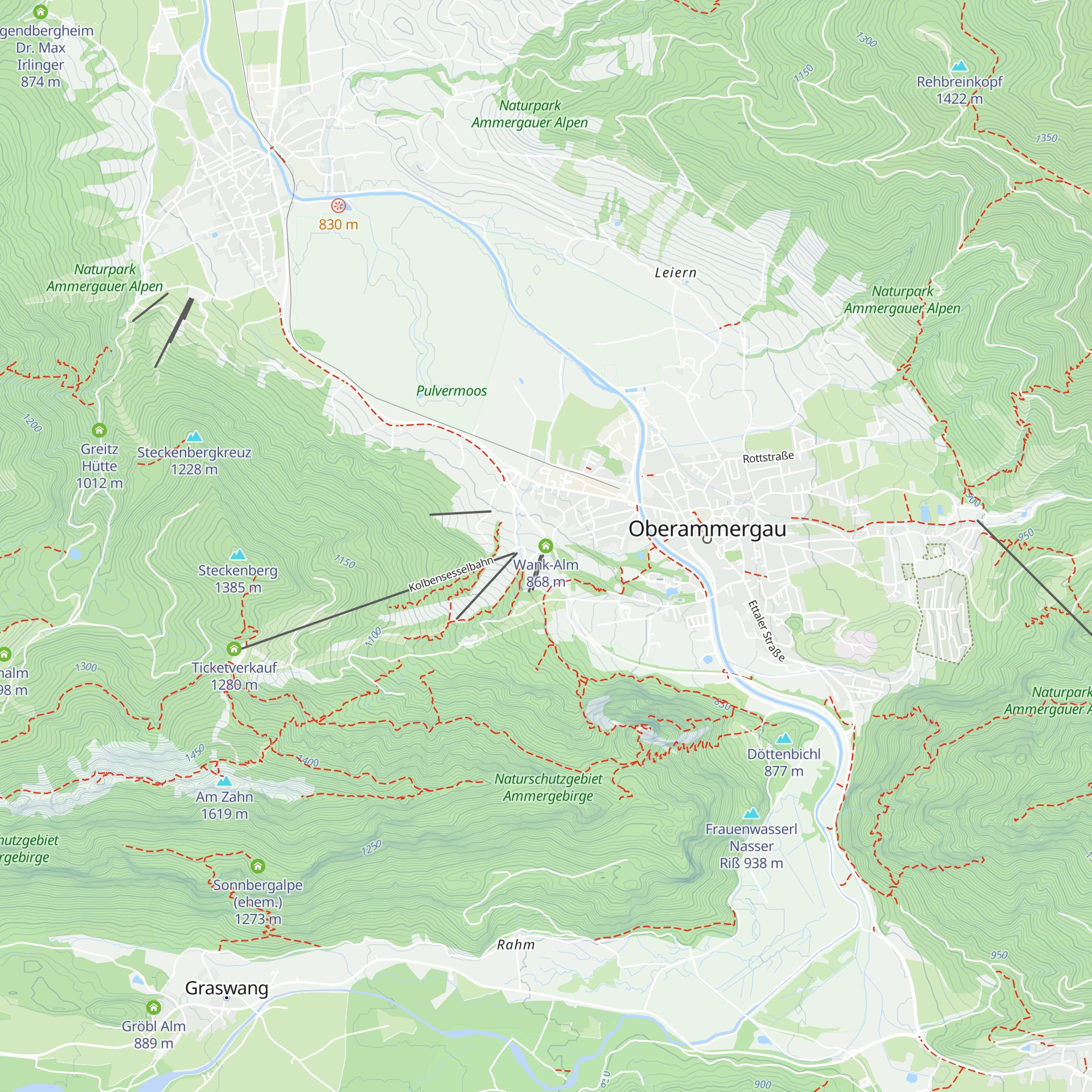 Wank-Alm map