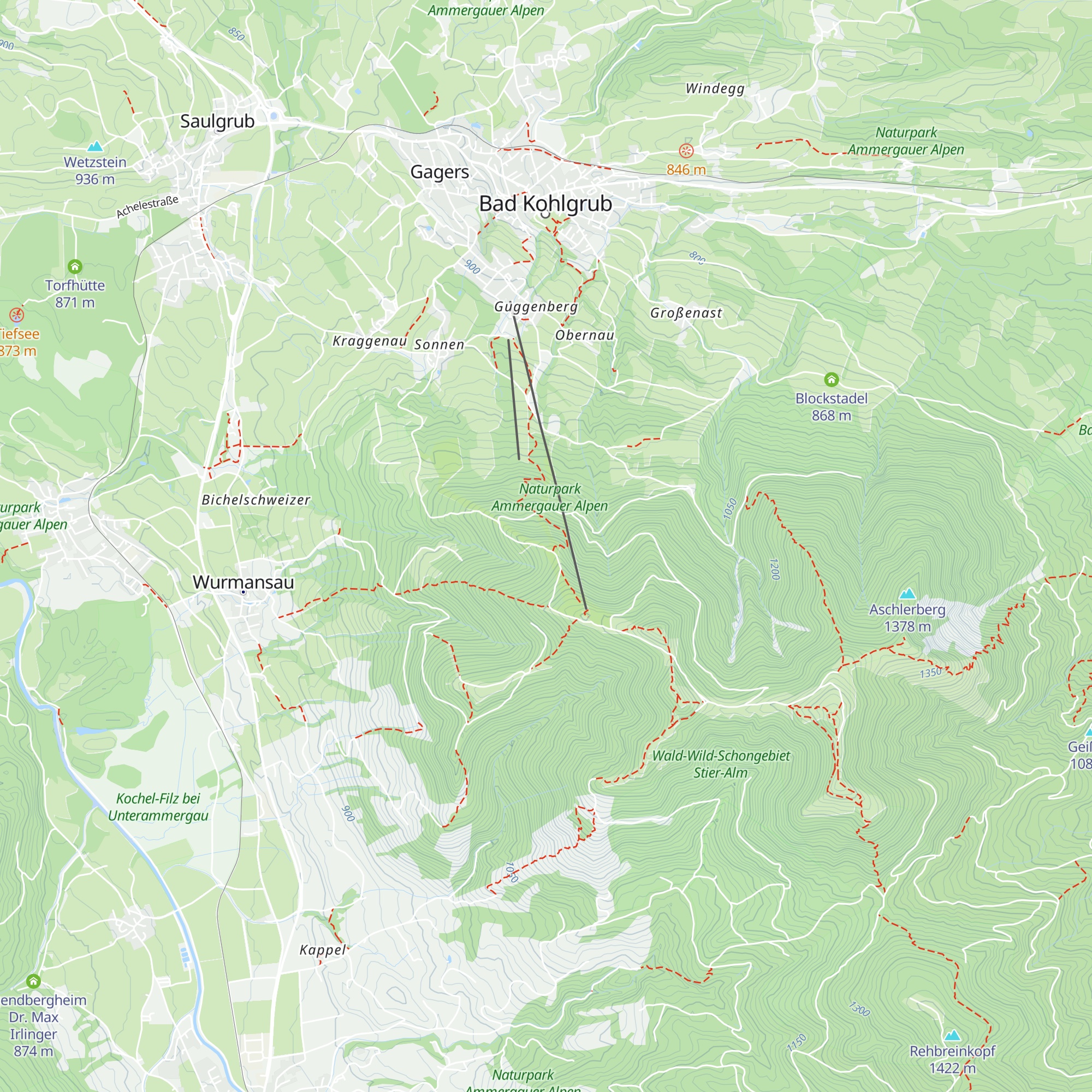 Bergwachthüte map