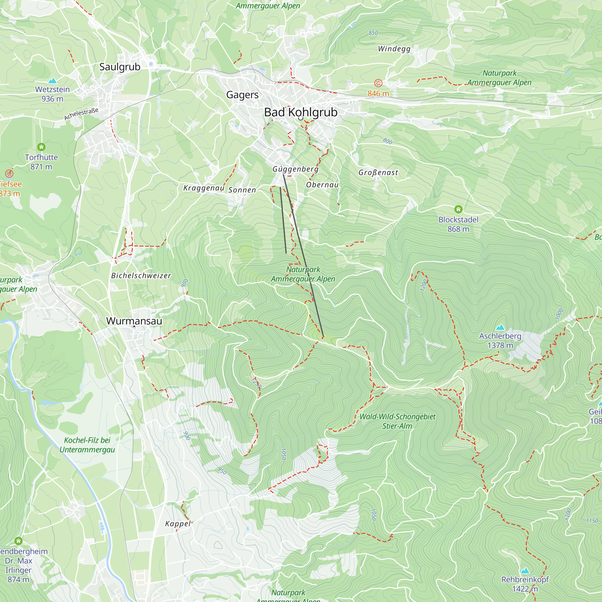 Bergwachthüte map