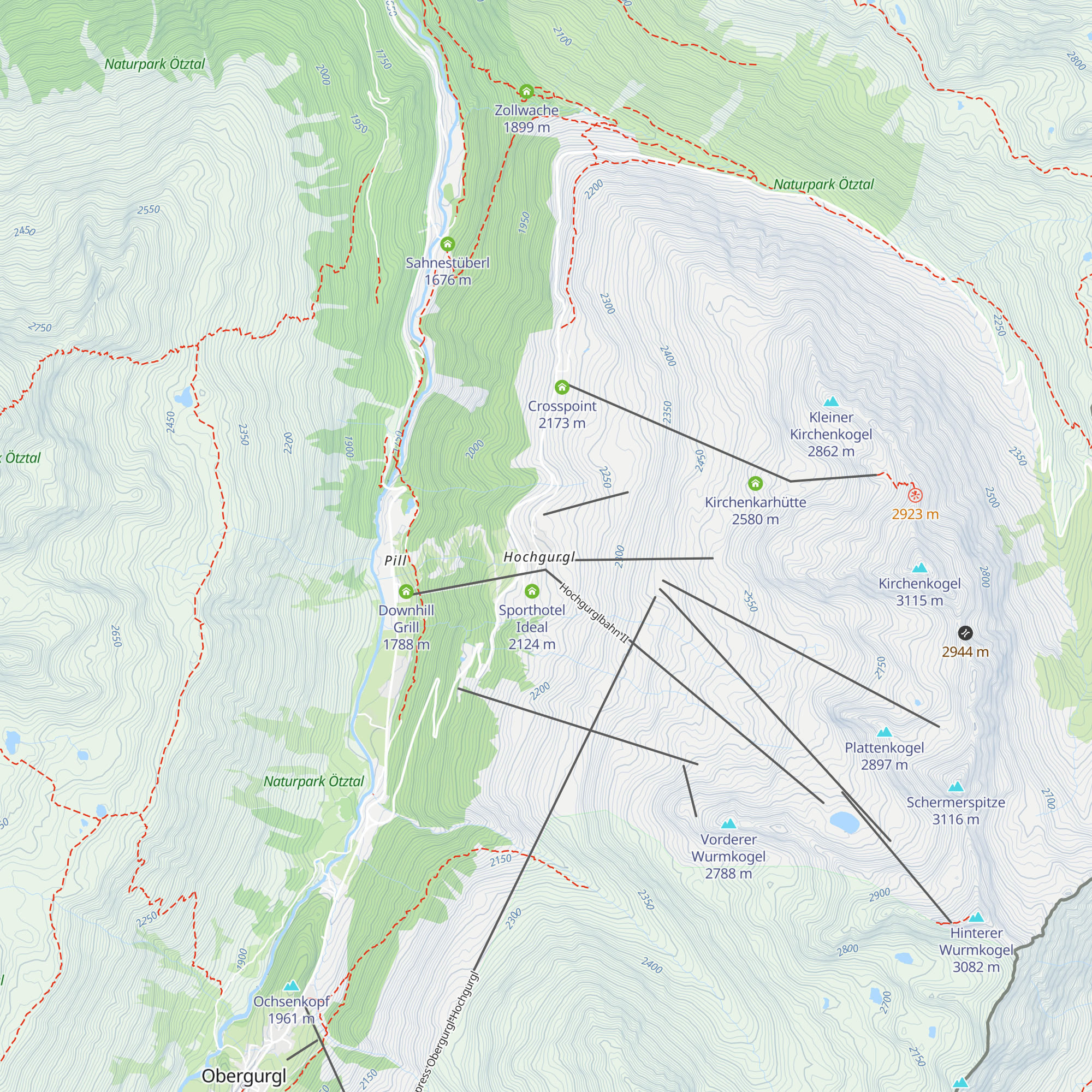 Top Hotel Hochgurgl map