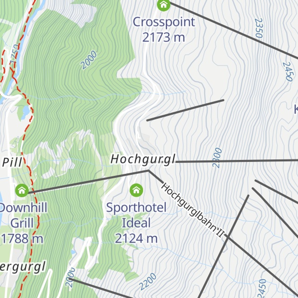 Map of Top Hotel Hochgurgl