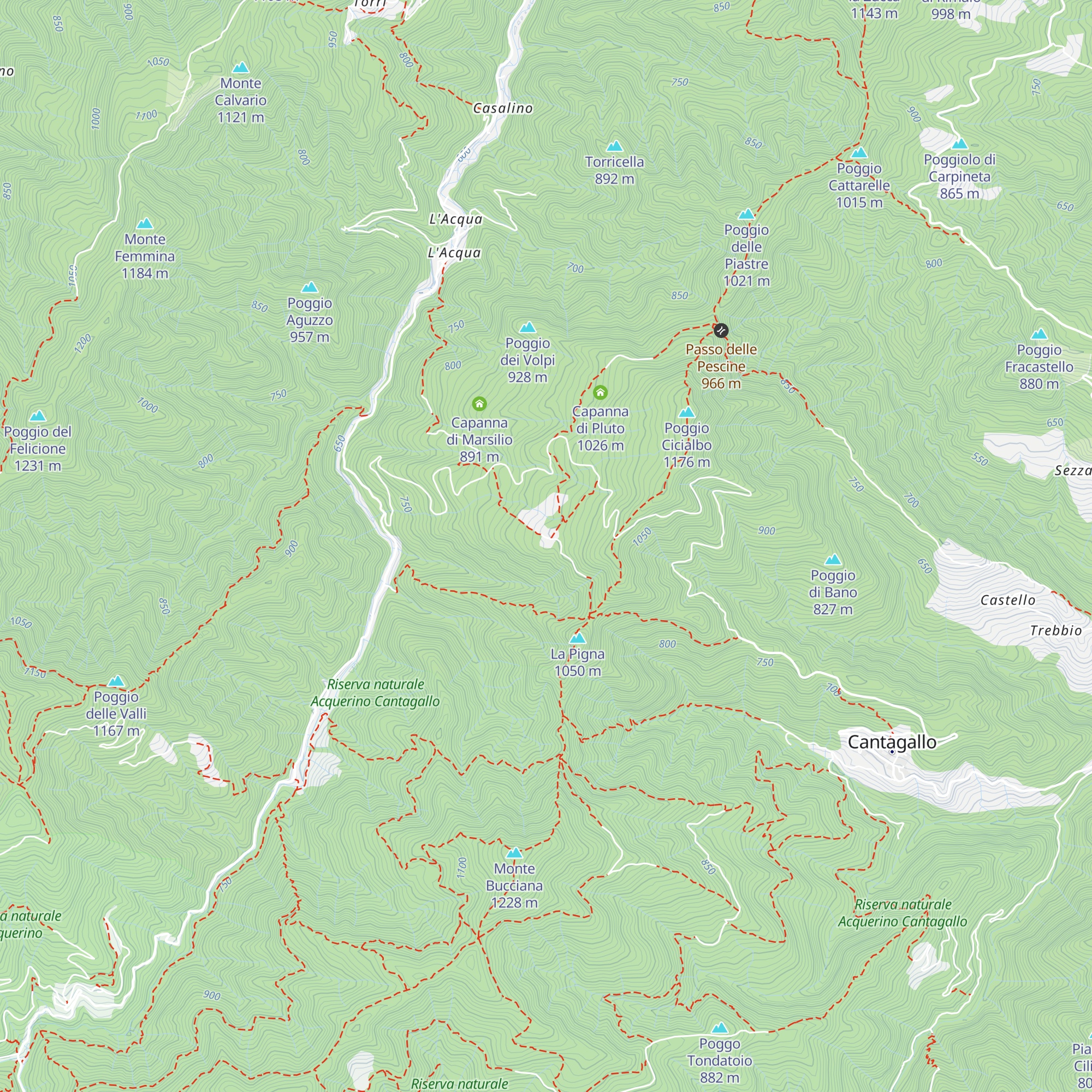 Bivacco la Rasa map