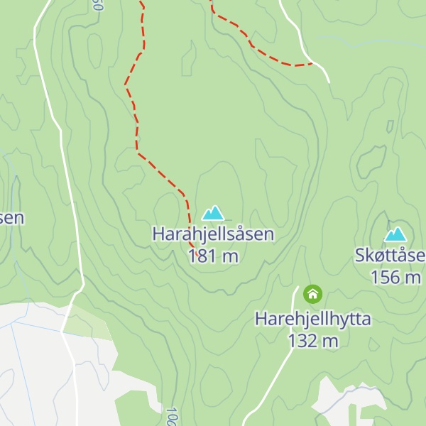 Map of Harahjellsåsen