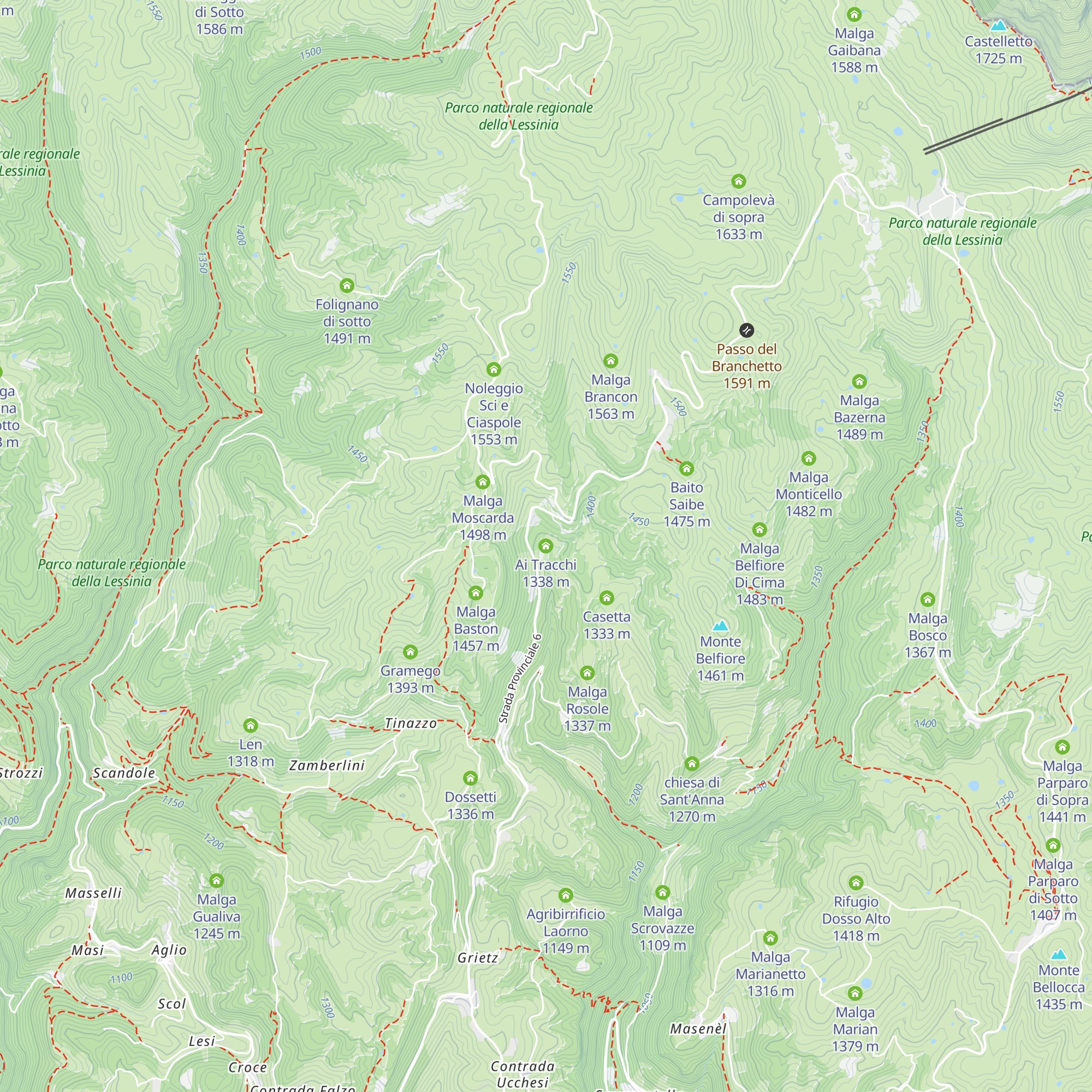 Ai Tracchi map