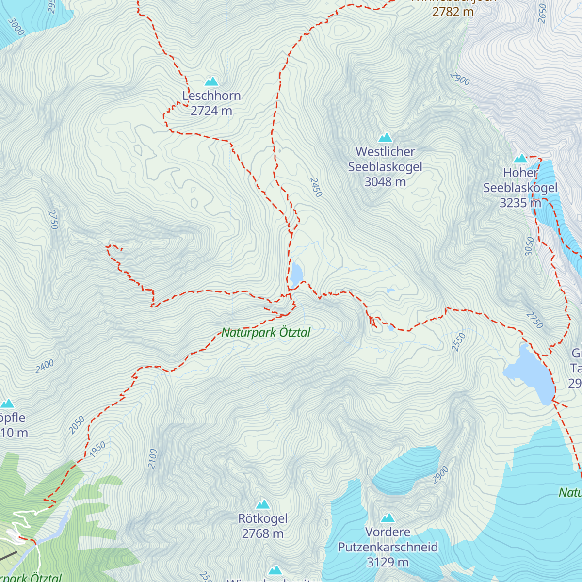 Winnebachseehütte map