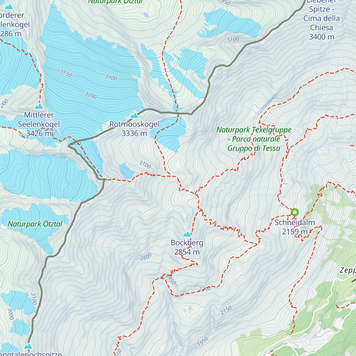Zwickauer Hütte - Rifugio Plan map