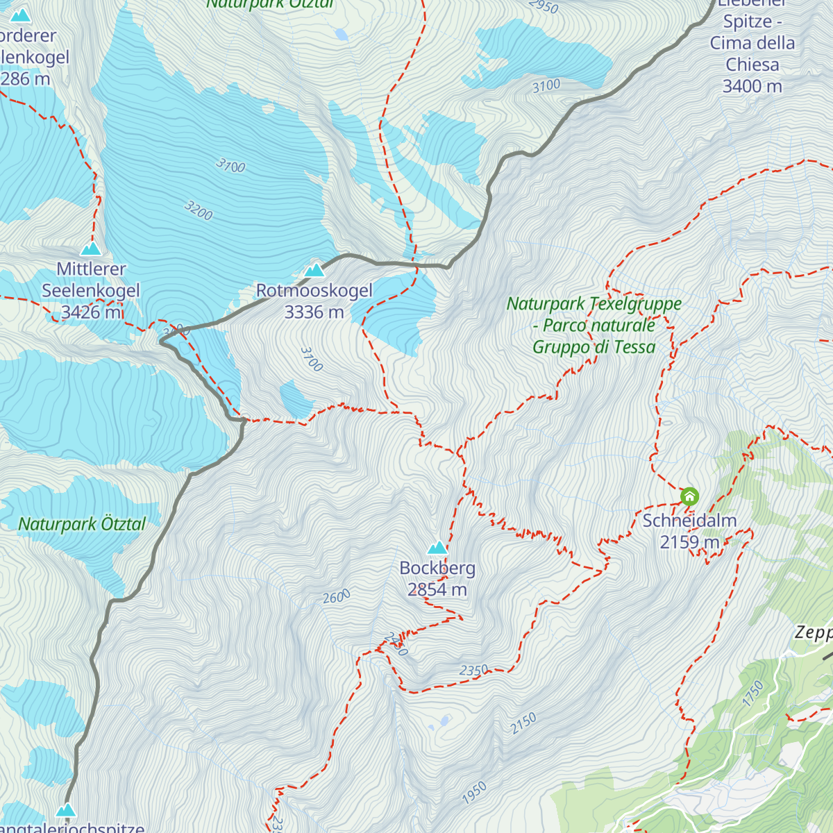 Zwickauer Hütte - Rifugio Plan map
